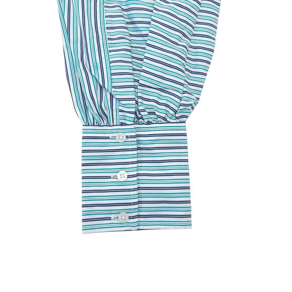 Lauren Ralph Lauren Striped Button-Up Shirt with Waist Tie Size Large - Picture 6 of 16
